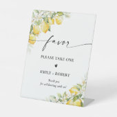 Lemon Citrus Favor Sign Sockelschild (Vorderseite)