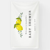Lemon Citrus Floral Baby Dusche Banner (Vertikal)