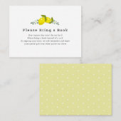 Lemon Citrus Floral Bitte bringen Sie ein Buch Begleitkarte (Vorne/Hinten)