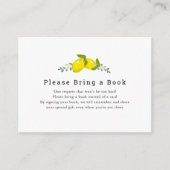 Lemon Citrus Floral Bitte bringen Sie ein Buch Begleitkarte (Vorderseite)
