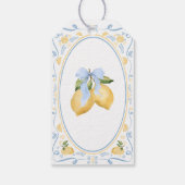 Lemon Citrus Floral Brautparty Geschenkanhänger (Rückseite)