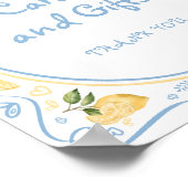 Lemon Citrus Floral Brautparty Karten und Geschenk Poster (Ecke)