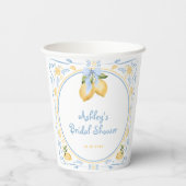 Lemon Citrus Floral Brautparty Paper Cups Pappbecher (Rückseite)