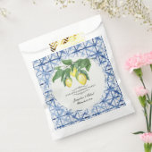 Lemon Citrus Floral Foliage Blue White Verlobung Geschenktütchen (Versiegelt)