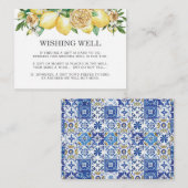 Lemon Citrus Floral Greenerie Hochzeit wünschen gu Begleitkarte (Vorne/Hinten)