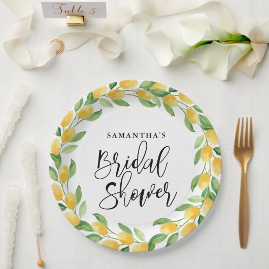 Lemon Citrus Frucht Brautparty Pappteller (Hochzeit)