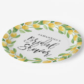 Lemon Citrus Frucht Brautparty Pappteller (Schrägansicht)