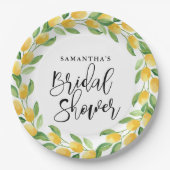 Lemon Citrus Frucht Brautparty Pappteller (Vorderseite)