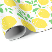 Lemon Citrus Frucht Orchard Thema Muster Geschenk Geschenkpapier (Rolleneckpunkt)