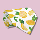 Lemon Citrus Fruchtmuster Krawatte
