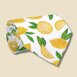 Lemon Citrus Fruchtmuster Krawatte
