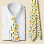 Lemon Citrus Fruchtmuster Krawatte