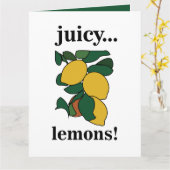 Lemon Citrus Fruit Sommer Geburtstag Karte (Gelbe Blume)