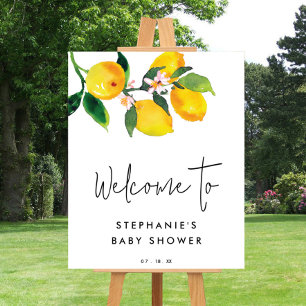 Lemon Citrus Fruit Summer Baby Dusche Begrüßungsze Poster