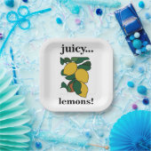 Lemon Citrus Fruit Summer Party Pappteller (Party)
