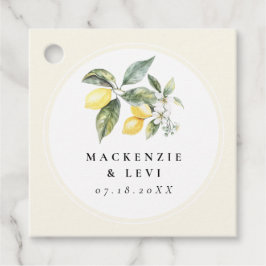 Lemon Citrus Garden Wedding Elegant Geschenkanhänger