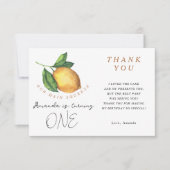 Lemon Citrus Geburtstagsparty danke (Vorderseite)