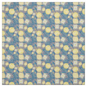 Lemon Citrus Gray Floral Stoff (Muster)