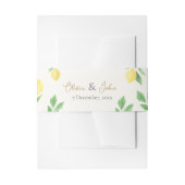 Lemon Citrus Green Wedding Invitation Belly Band (Vorderseite Beispiel)