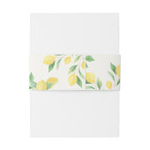Lemon Citrus Green Wedding Invitation Belly Band (Rückseitenbeispiel)