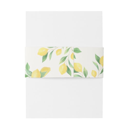 Lemon Citrus Green Wedding Invitation Belly Band (Rückseitenbeispiel)