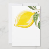 Lemon Citrus Greenery Summer Baby Shower Einladung (Rückseite)