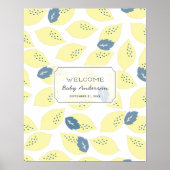 Lemon Citrus Guest Book Sign Poster (Vorne)