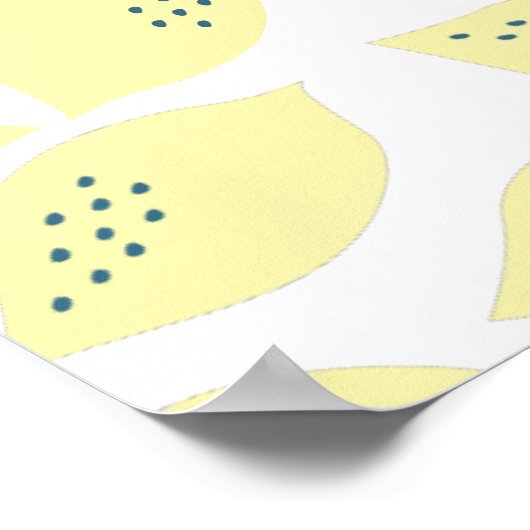 Lemon Citrus Guest Book Sign Poster (Ecke)