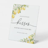 Lemon Citrus Guest wie viele Kisses Sign Sockelschild (Vorderseite)