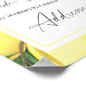Lemon Citrus - Hilfe für die geschäftige Brautadre Poster (Ecke)
