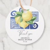 Lemon Citrus - Hochzeit Danke Geschenkanhänger (Vorderseite)