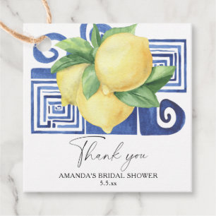 Lemon Citrus - Hochzeit Danke Geschenkanhänger