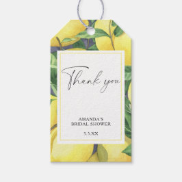 Lemon Citrus - Hochzeit Dankeschön Karte Geschenkanhänger
