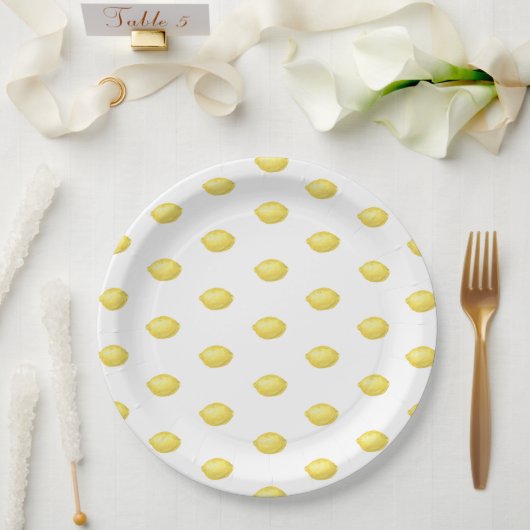 Lemon Citrus - Hochzeit Pappteller (Hochzeit)