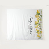 Lemon Citrus Hochzeitsfeier Hintergrund Wandteppich (Vorderseite (Horizontal))