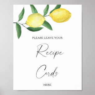 Lemon Citrus - Ihre Kochkarte hier Poster