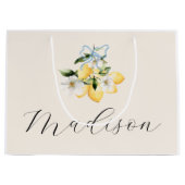 Lemon Citrus Italienischer Name für Hochzeitsschri Große Geschenktüte (Vorderseite)