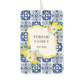 Lemon Citrus Italienisches Mittelmeer Fliesen Must Autolufterfrischer (Vorderseite)