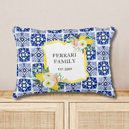 Lemon Citrus Italienisches Mittelmeer Fliesen Must Dekokissen