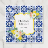 Lemon Citrus Italienisches Mittelmeer Fliesen Must Geschenkanhänger (Vorderseite)