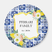 Lemon Citrus Italienisches Mittelmeer Fliesen Must Magnet (Vorne)