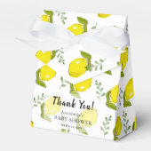 Lemon Citrus Leaf Muster Baby Dusche Geschenkboxen Geschenkschachtel (Vorderseite)
