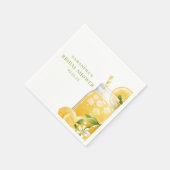 Lemon Citrus Lemonade Brautparty Serviette (Ecke)