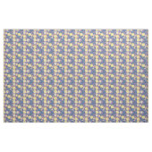 Lemon Citrus Lila Floral Stoff (Fat Quarter (45,7 x 55,9 cm))