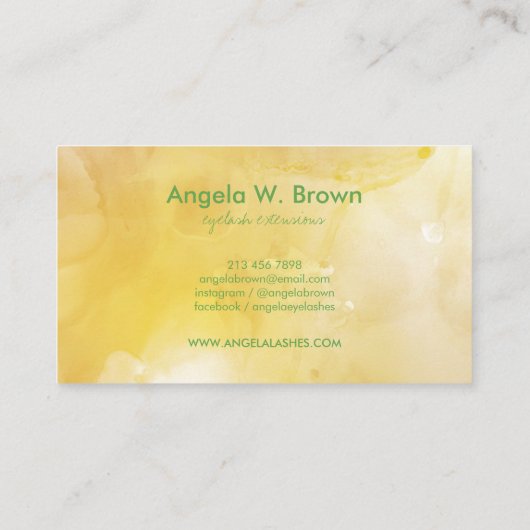 Lemon Citrus Limon einfach aromatisch Visitenkarte (Rückseite)