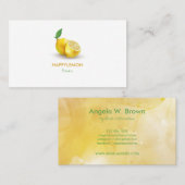 Lemon Citrus Limon einfach aromatisch Visitenkarte (Vorne/Hinten)
