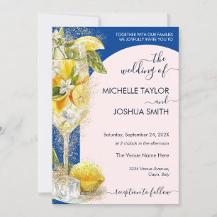 Lemon Citrus Limoncello Italien Zielort Wedding Einladung