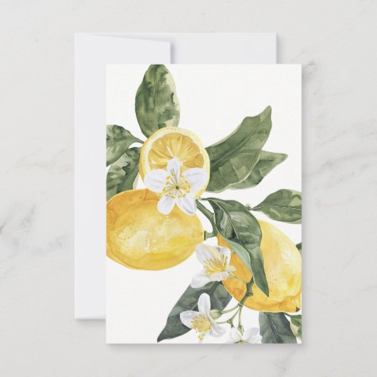 Lemon Citrus Main Squeeze Brautparty Dankeskarte (Rückseite)