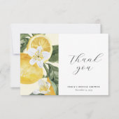 Lemon Citrus Main Squeeze Brautparty Dankeskarte (Vorderseite)