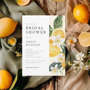 Lemon Citrus Main Squeeze Brautparty Einladung